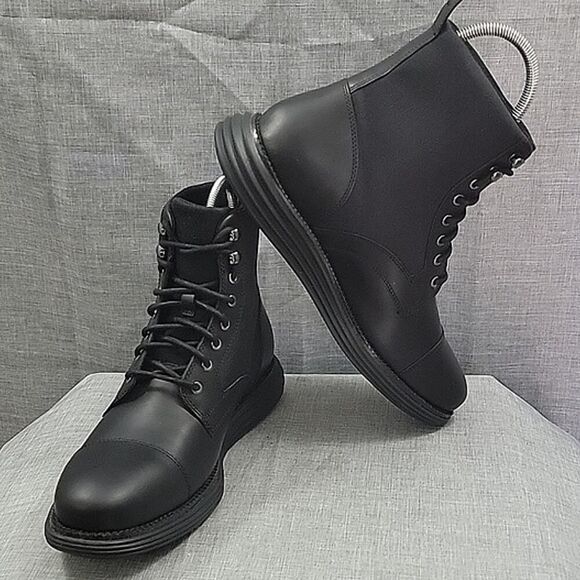 Cole Haan NWOT Men\'s OriginalGrand Cap Toe Boot - Blk Leather C37077 SZ 10M main image 9